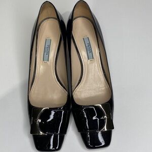 Prada Black Patent Leather Women's Shoes